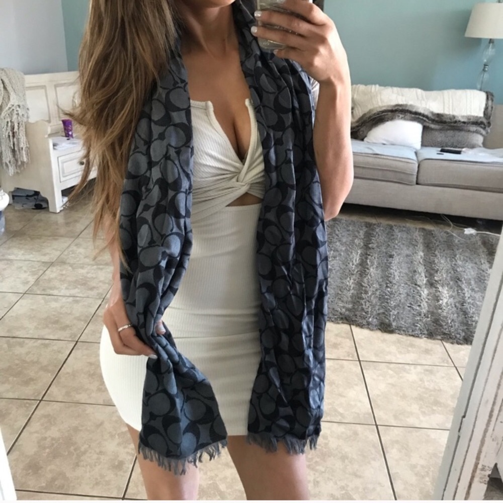 Authentic Coach Signature Wrap Scarf